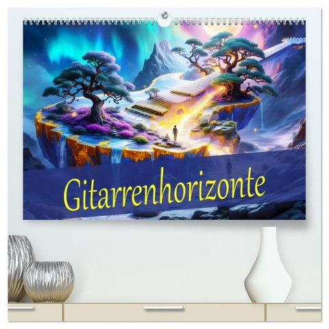 Gitarrenhorizonte (hochwertiger Premium Wandkalender 2026 DIN A2 quer), Kunstdruck in Hochglanz