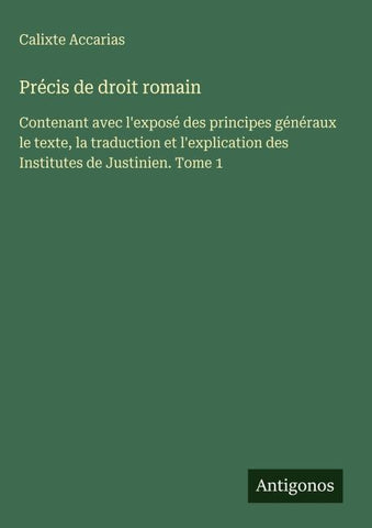 Précis de droit romain