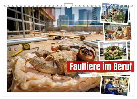 Faultiere im Beruf (Wandkalender 2027 DIN A4 quer), CALVENDO Monatskalender