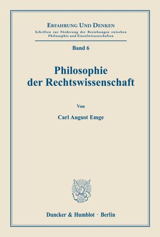 Philosophie der Rechtswissenschaft.