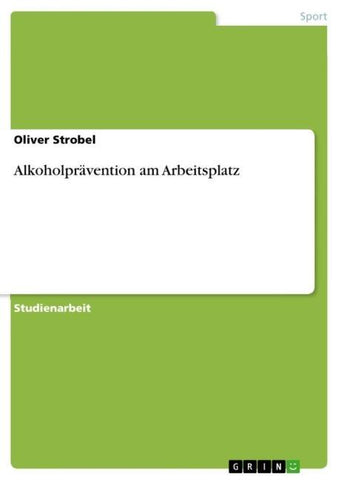 Alkoholprävention am Arbeitsplatz