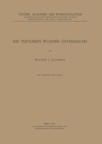 Die Tertiären Würmer Österreichs