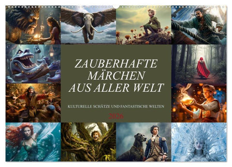 Zauberhafte Märchen aus aller Welt (Wandkalender 2026 DIN A2 quer), CALVENDO Monatskalender