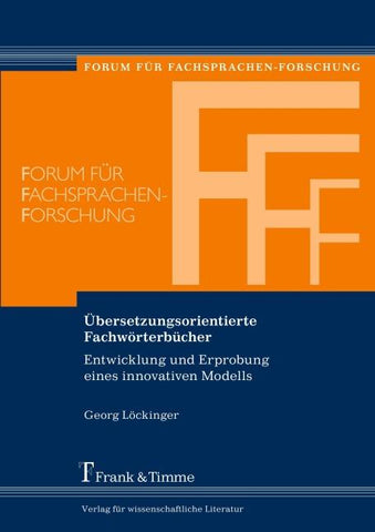 Übersetzungsorientierte Fachwörterbücher