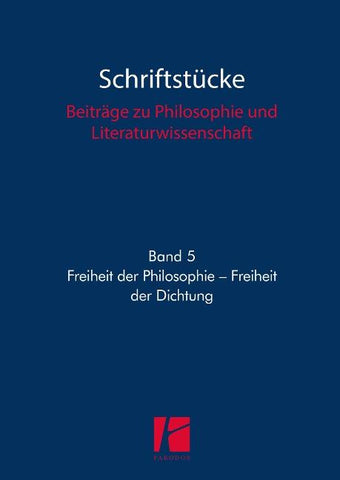 Freiheit der Philosophie – Freiheit der Dichtung