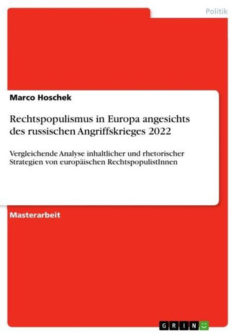 Rechtspopulismus in Europa angesichts des russischen Angriffskrieges 2022