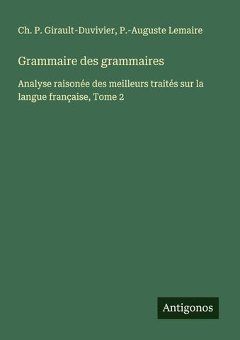Grammaire des grammaires