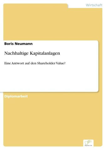 Nachhaltige Kapitalanlagen