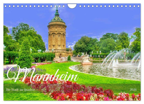 Mannheim - Die Stadt im Quadrat (Wandkalender 2026 DIN A4 quer), CALVENDO Monatskalender