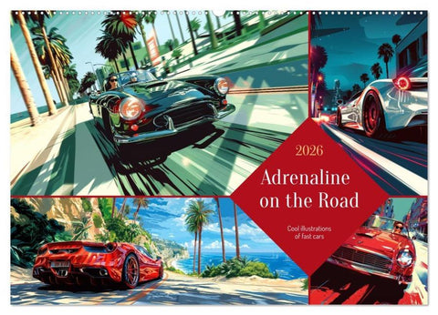Adrenaline on the Road (Wall Calendar 2026 DIN A2 landscape), CALVENDO 12 Month Wall Calendar