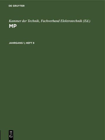 MP. Jahrgang 1, Heft 8
