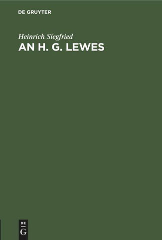 An H. G. Lewes