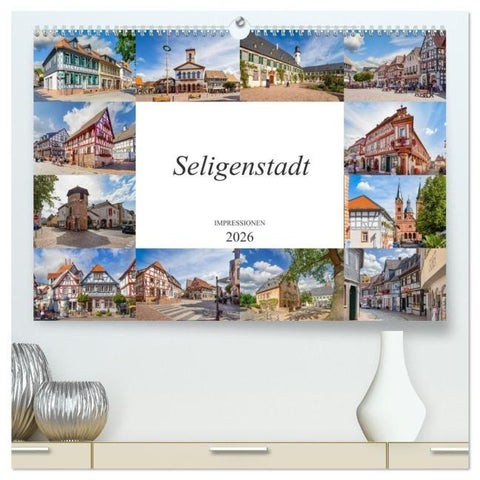 Seligenstadt Impressionen (hochwertiger Premium Wandkalender 2026 DIN A2 quer), Kunstdruck in Hochglanz