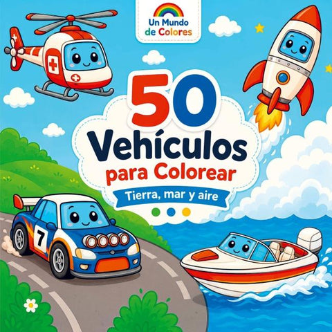 50 Vehículos para Colorear