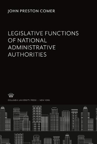 Legislative Functions of National Administrative Authorities
