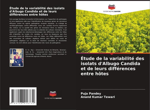 Étude de la variabilité des isolats d'Albugo Candida et de leurs différences entre hôtes