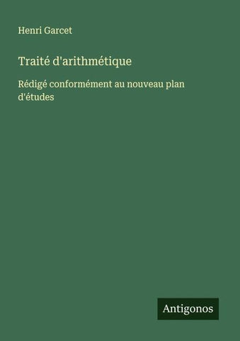 Traité d'arithmétique