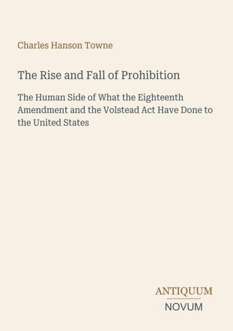 The Rise and Fall of Prohibition
