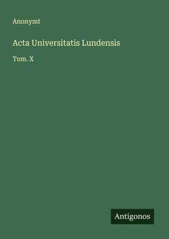 Acta Universitatis Lundensis