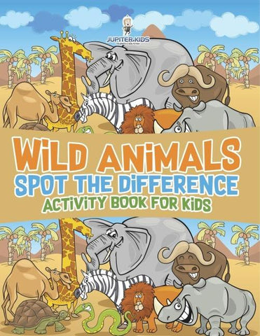 Wild Animals Spot the Difference Activity Book for Kids
