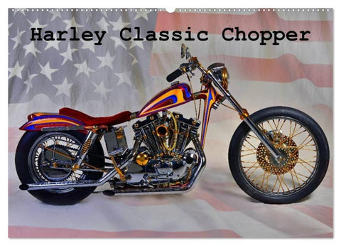 Harley Classic Chopper (Wandkalender 2026 DIN A2 quer), CALVENDO Monatskalender