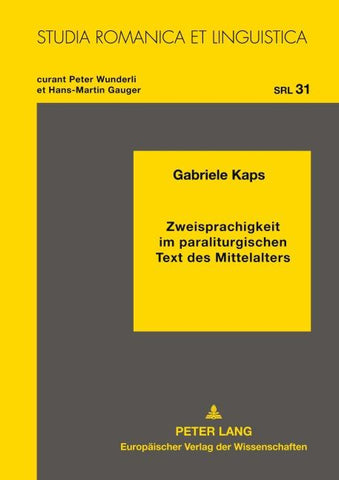 Zweisprachigkeit im paraliturgischen Text des Mittelalters