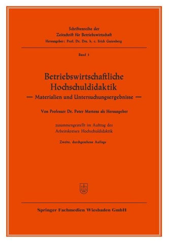 Betriebswirtschaftliche Hochschuldidaktik