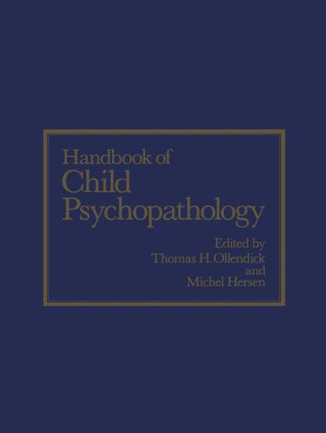 Handbook of Child Psychopathology