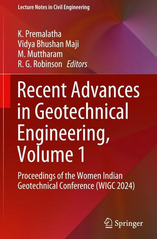 Recent Advances in Geotechnical Engineering, Volume 1