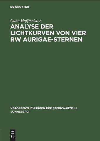 Analyse der Lichtkurven von vier RW Aurigae-Sternen