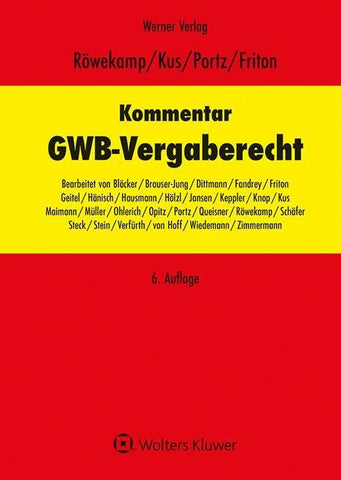Kommentar zum GWB - Vergaberecht