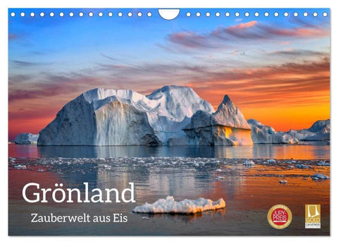 Grönland - Zauberwelt aus Eis (Wandkalender 2026 DIN A4 quer), CALVENDO Monatskalender