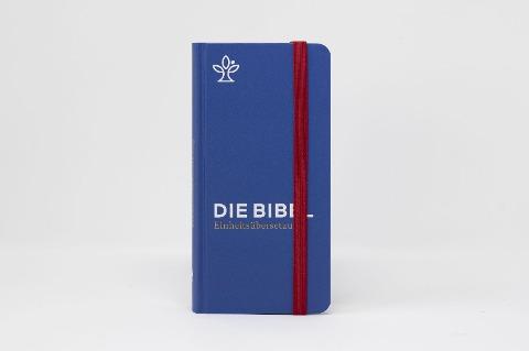 Die Bibel. Taschenausgabe stripe mit roter loser Gummilitze