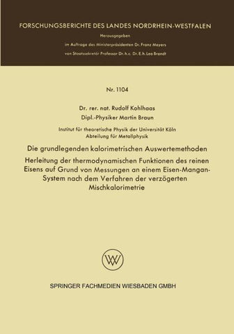 Die grundlegenden kalorimetrischen Auswertemethoden