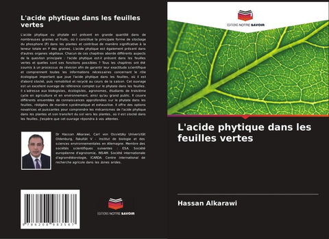 L'acide phytique dans les feuilles vertes