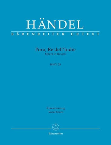 Poro, Re dell´Indie HWV 28 -Opera in drei Akten-