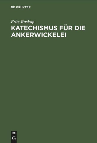 Katechismus für die Ankerwickelei