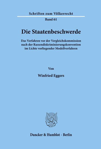 Die Staatenbeschwerde.