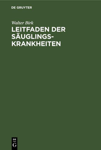 Leitfaden der Säuglingskrankheiten