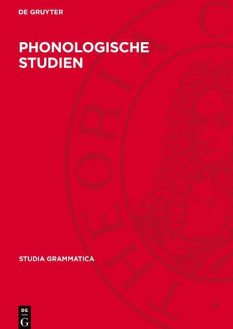 Phonologische Studien