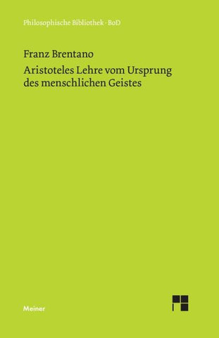 Aristoteles Lehre vom Ursprung des menschlichen Geistes