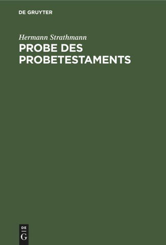 Probe des Probetestaments