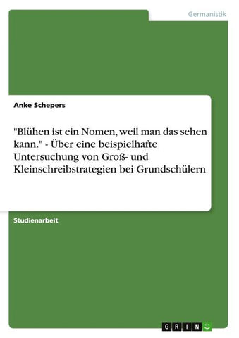 "Blühen ist ein Nomen, weil man das sehen kann." - Über eine beispielhafte Untersuchung von Groß- und  Kleinschreibstrategien bei Grundschülern