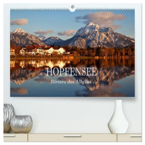 Hopfensee - Riviera des Allgäus (hochwertiger Premium Wandkalender 2026 DIN A2 quer), Kunstdruck in Hochglanz