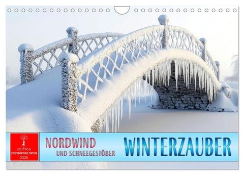 Winterzauber - Nordwind und Schneegestöber (Wandkalender 2026 DIN A4 quer), CALVENDO Monatskalender