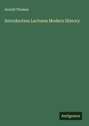 Introduction Lectures Modern History