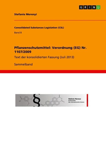 Pflanzenschutzmittel: Verordnung (EG) Nr. 1107/2009