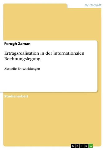 Ertragsrealisation in der internationalen Rechnungslegung