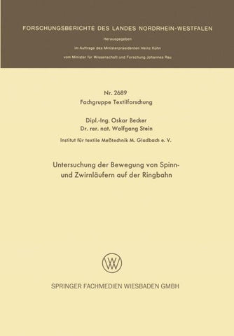Untersuchung der Bewegung von Spinn- und Zwirnläufern auf der Ringbahn