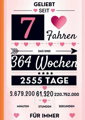 Notizbuch für Mädchen 7 Jahre- Geburtstagsgeschenk für 7 jährige Mädchen